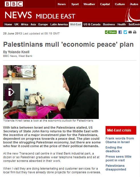 Knell Palestinian economy written