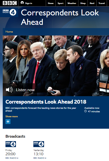 No surprises in BBC Radio 4’s leading stories of 2019 forecast