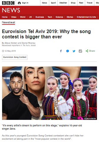 Newsbeat continues the BBC’s Eurovision framing